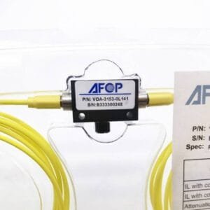 afop optical fiber attenuators dual lc connector, voa attenuator 15db, 3mm single mode cable yellow, 1pc/blister box pack with test report
