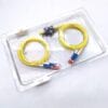 afop optical fiber attenuators dual lc connector, voa attenuator 15db, 3mm single mode cable yellow, 1pc/blister box pack with test report