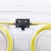 afop optical fiber attenuators dual lc connector, voa attenuator 15db, 3mm single mode cable yellow, 1pc/blister box pack with test report