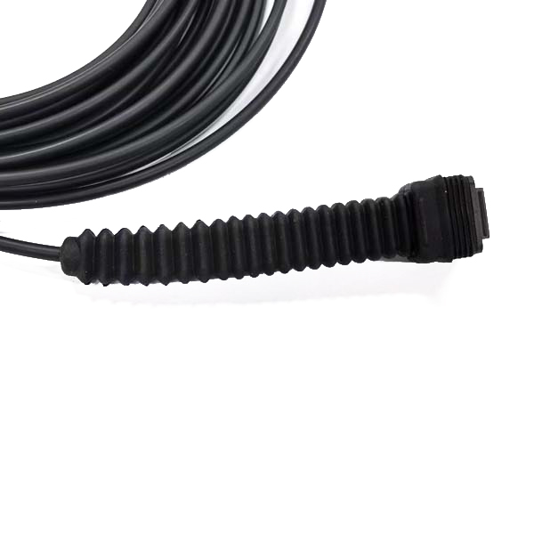 outdoor sc lc duplex patch cord wire, connector: lc uniboot (nsn), sc duplex with clip; cable type: gyhjh 5mm 2 cores single mode g.657a lszh, black, 5mts, 1pc/bag