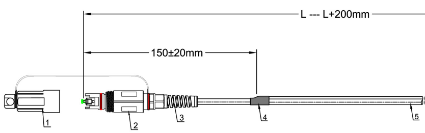 outdoor ftth drop cable pigtail with optitap mini sc apc connector, 2.0*5.0mm figure 8 cable, 2x0.4mm steel strength mmeber, 1mm steel wire messenger, g657a fiber lszh, gray, 50mts