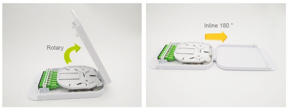 fiber optic cable terminal box, 8 cores, front 8sc coupler, large size, low loss il 0.2db