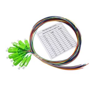 sc apc sm fiber pigtail 0.9mm sx 12 color options, high performance optical cable