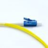 lc upc single mode fiber optic pigtail, 0.9mm yellow jacket for high speed telecom ftth applications