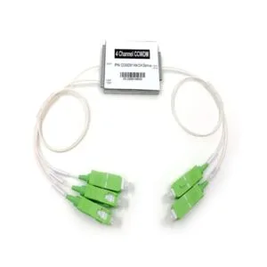 4ch ccwdm 1x4 demux module 1270 1290 1310 1330nm,0.9mm white loose tube, sc/apc pigtail 0.5m
