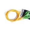 8ch cwdm fliter sc/apc connectors, 2.0mm loose tube pigtails yellow 1.5 meter, insertion loss ≤2.5db, return loss >45db