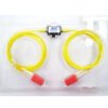 afop fiber optic attenuator lc duplex connectors, 1290nm ~1610nm, 2mm with lszh yellow cable 1 meter