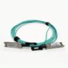 25g sfp28 to sfp28 aoc cable, short reach 5m transmission, om3 300 aqua 850nm with black pulling