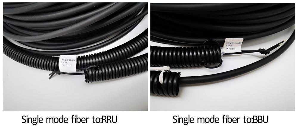 ftta 2 core amored cable with dual lc connectors, with corrugated tubepulling eye, 7.0mm single mode g.657a2, breakout 2mm 0.3m/0.34m, outdoor high tensile fiber optic cable assembly