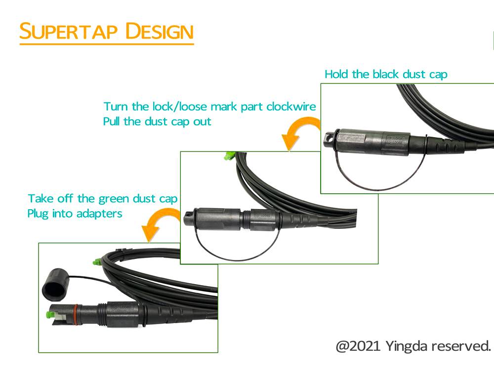 outdoor foc patch cord,connector type: optitap sc apc to sc apc, ftth cable type: 5mm simplex, single mode g.657b3, lszh