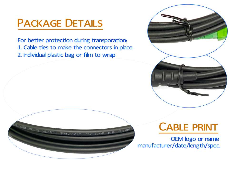 outdoor foc patch cord,connector type: optitap sc apc to sc apc, ftth cable type: 5mm simplex, single mode g.657b3, lszh