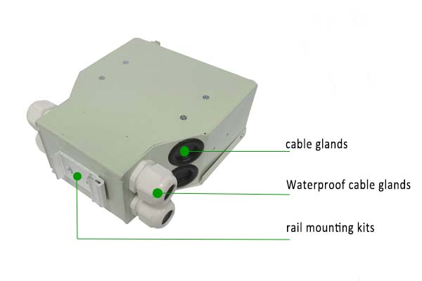 24 cores fiber optic termination box, sc simplex adapter, fiber pigtails, splice cassette with seeve holders