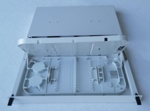 1u sliding fiber optic patch panel, 12/24 port, lc/sc compatible, metal body