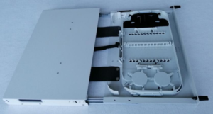 1u sliding fiber optic patch panel, 12/24 port, lc/sc compatible, metal body