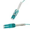 2 cores lc to lc patch cord multimode mm om3 100g high density use, lc unitboot with pulling rod