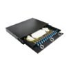 12 port lc sliding fiber optic patch panel 24/48 core, 1u rackmount, metal body