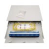 2u 48 port sc upc fiber patch panel, white, 0.9mm adapters, 19" rack mount