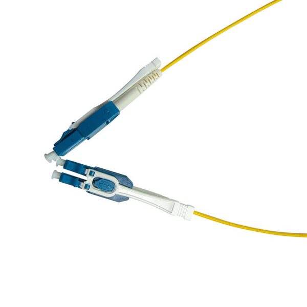 400g data center network senko cs® dual lc lc fiber patch cord duplex, single mode smf yellow 2 meter