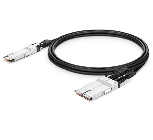 qsfp dd 400g to qsfp56 2 x 200g dac passive direct attach copper cable