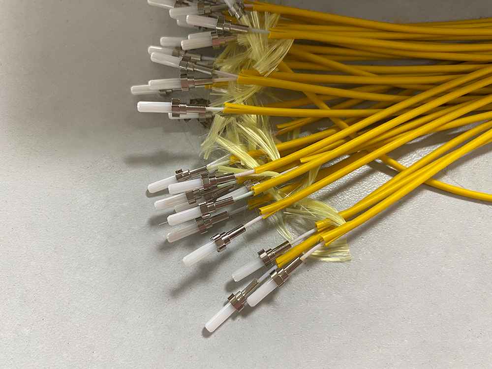 fiber connectors with cable stripped
