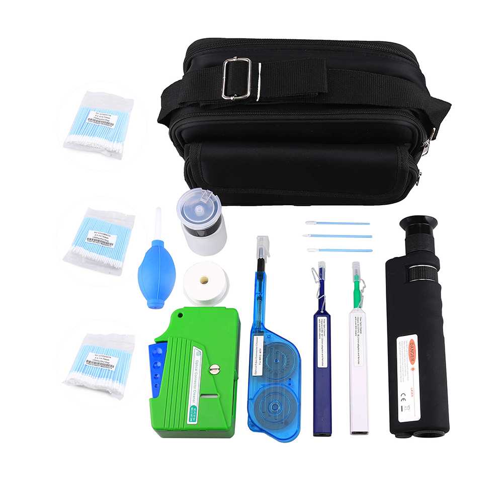 fiber optic connector cleaning toolset