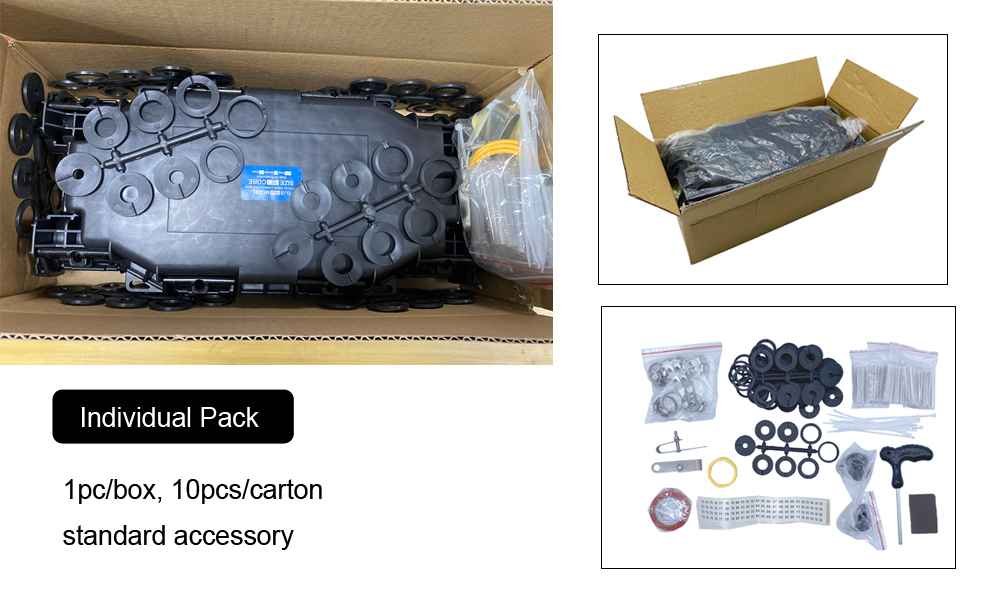 gjs h020 fiber optic splice closure 24 core, ip68, waterproof and dustproof cable joint enclosure