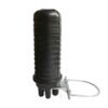 pole mount ip68 144 cores fiber splice enclosure ,1oval+4 round ports, heat shrink, dome closure, pp black outdoor use
