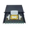 12 port lc drawer fiber optic patch panel 24/48 core, metal housing, 1u rackmount