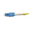 lc/upc to lc/upc patch cord duplex 5 meter, yellow sm dx,g.657a2 lszh, with push pull rods