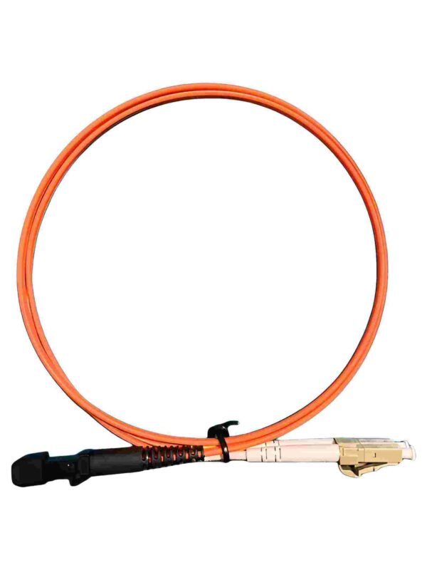 MTRJ to LC patch cord 3 mtr duplex multimode 50/125um OM2 LSZH, orange, fanout LC PC patch cord 20 cm