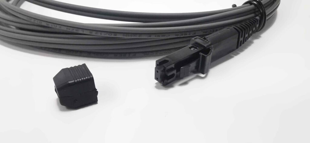 mtrj to mtrj patch cord multimode with female connectors gray