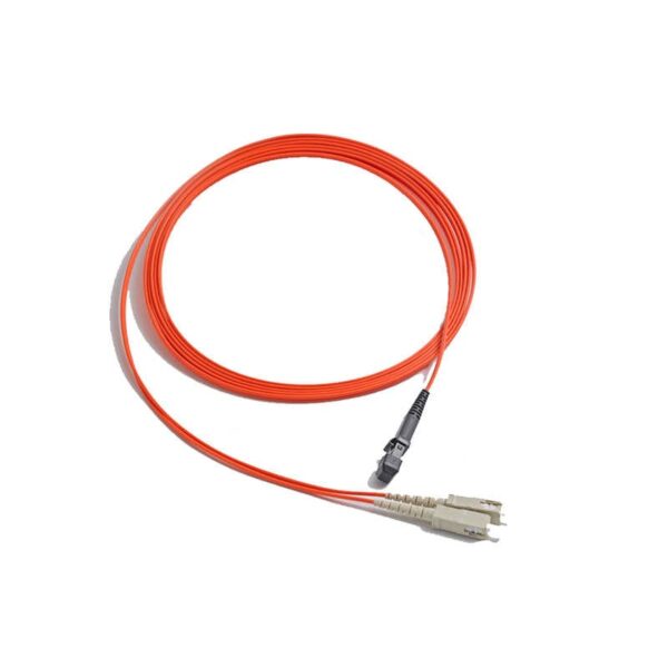 sc to mtrj multimode fiber patch cable, om1 61.5/125um, 2 cores g.651 fiber, orange lszh