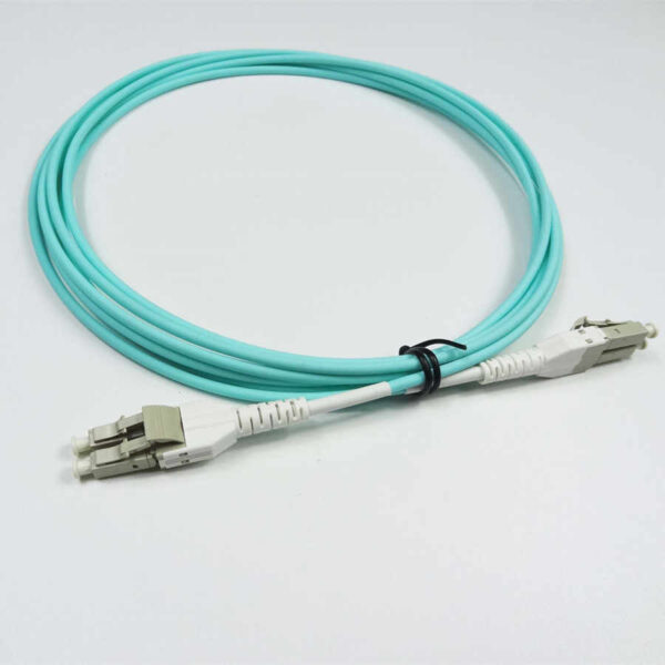 10g indoor uniboot patch cord multimode lc lc dupelx om1 61.5/125um 3.5mm 2cores g657 fiber ofnr riser fiber optic cable (copy)