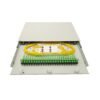 gpsr 1u 24 port sc apc patch panel fiber, white, 0.9mm adapters, 19" rack mount