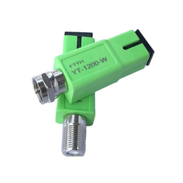 indoor catv ftth passive optical receiver, green plastic housing, sc/apc input
