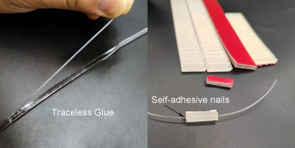 ftth invisible fiber optic cable 0.9mm 1.2mm g657a2, single mode, 1 core