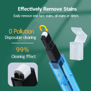 mpo/mtp fiber optic cleaner pen 1000+ cleans, static free, for 12/24/32 fiber connectors, data center grade tool