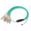 24 ribbon fiber mt lc patch cord multimode om3 10g aqua lszh 1.5mt, breakout lc pigtails 0.9mm colorful 30cm with number rings