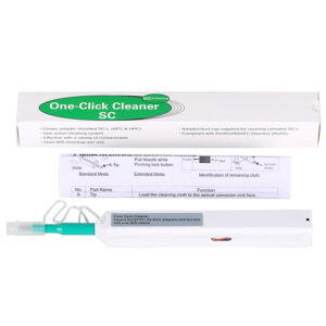 sc/fc/st 2.5mm fiber optic cleaner pen, 1000+ uses, static free, for 1.25 2.5mm connectors, essential for maintenance kits