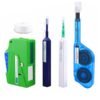 fiber optic cleaning set (10 piece kit), for sc/lc/fc/st connectors, 0.3μm precision, lint free wipes & sticks