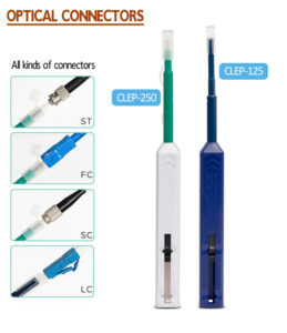 lc/mu 1.25mm fiber optic cleaner pen, with 500+ uses, alcohol free, for connector endface cleaning, portable tool kit essential
