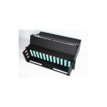 288 384 fibers high density mtp patch panel 12 plastic cassettes transparent