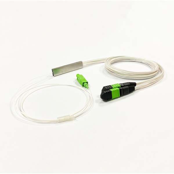 1x16 splitter with 2x8 fiber mpo male connector