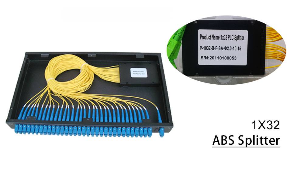 1x32 abs plc splitter in rack mounted patch panel