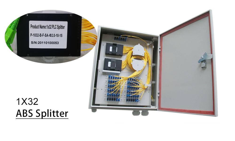 1x32 abs plc splitter in wall mount splitter box