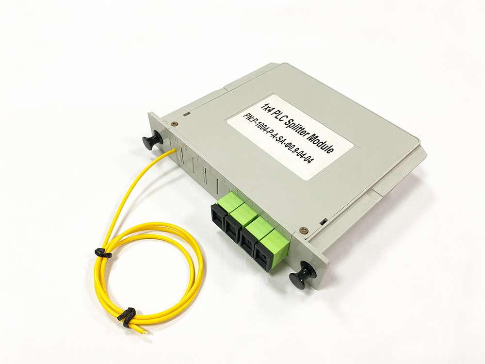 custom input and output of splitter 1 to 4, input 2mm pigtails yellow without connector, output sc apc adapter