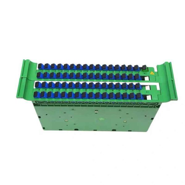 rack mounted plc splitter 1 64 sc fc for odf, abs gray, 300*180*100mm, guiding rails on both sides