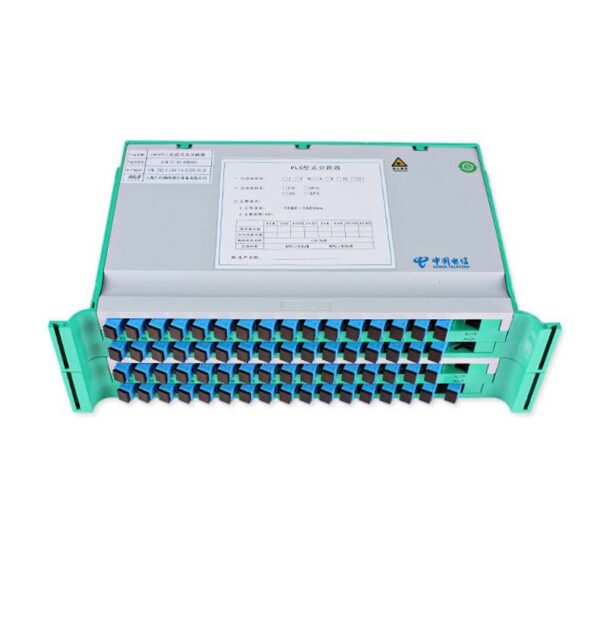 rack mounted plc splitter 1 64 sc fc for odf, abs gray, 300*180*100mm, guiding rails on both sides