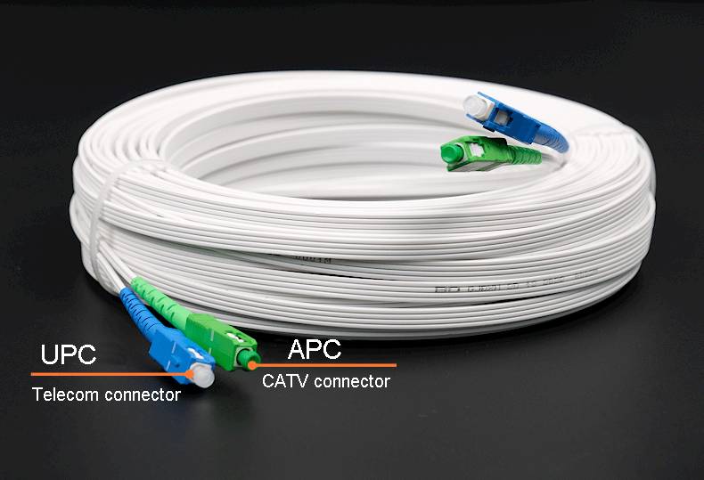 ftth drop cable patch cord with sc upc apc connectors