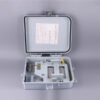 4 port fiber optic box wall mounted, gray, ip65, ul flame retartant, 1:8 splitter cassette module slots, waterproof, key lock